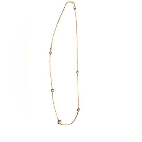 Vintage 24" AVON Gold Chain Necklace. Gold Beaded choker - Picture 2 of 4